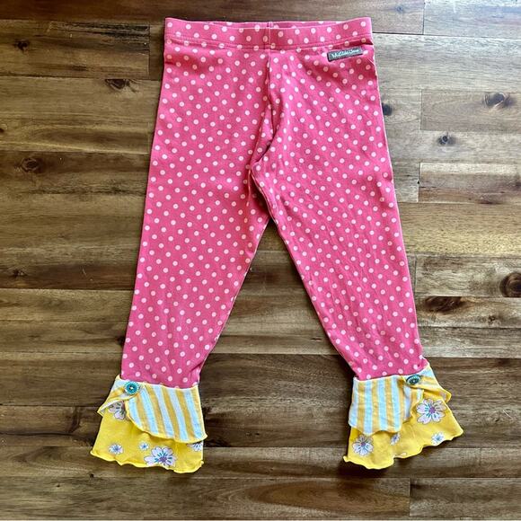 Matilda Jane Moments With You Hall Pass Scrappy Leggings Pants Red Polka Dot 8 - Picture 2 of 7